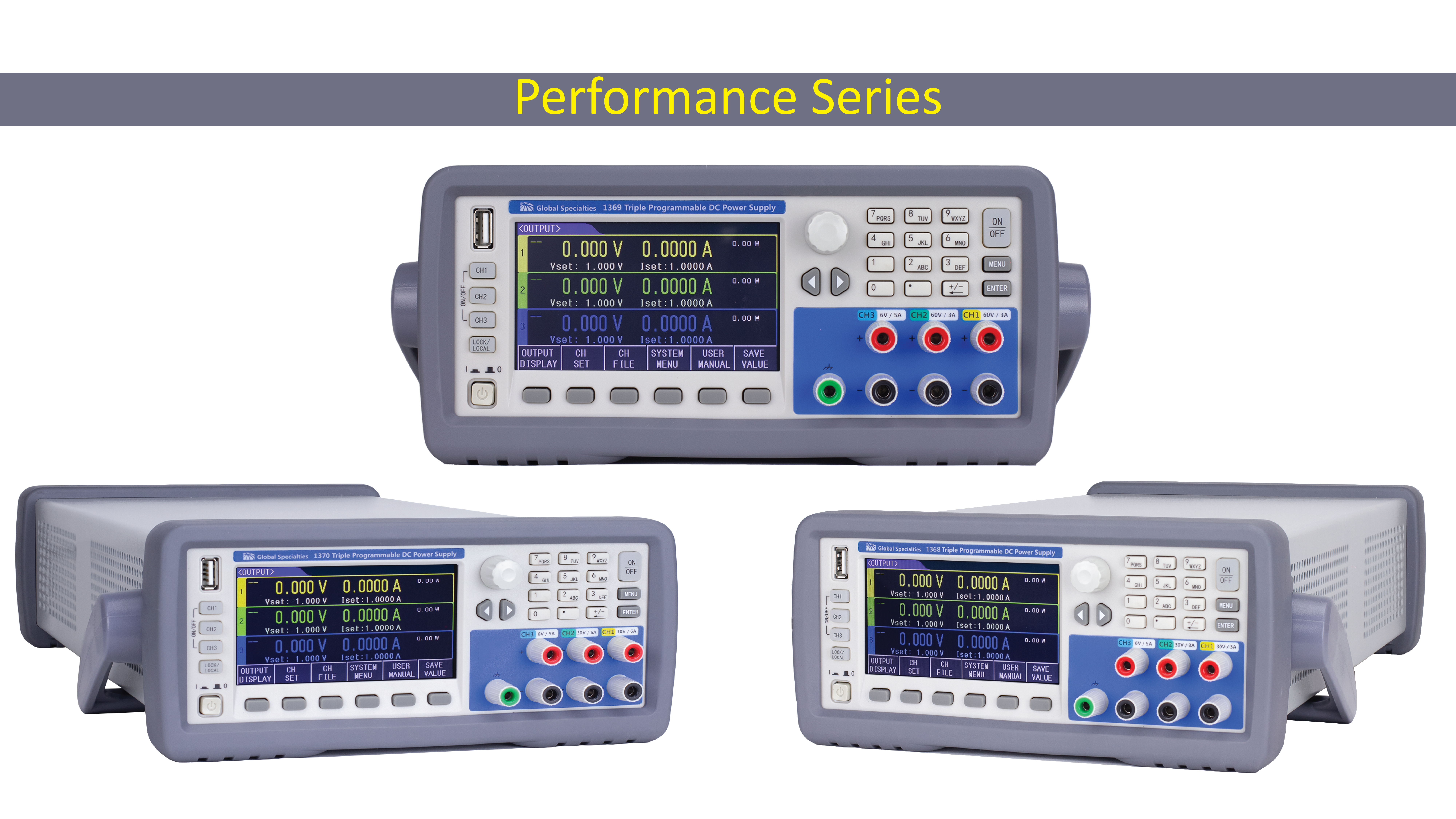 New Performance Series Triple Output Programmable Power Supplies